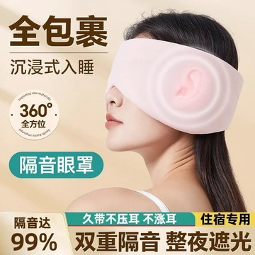 🔥臺灣出貨🔥超強隔音耳罩睡眠神器超強靜音遮光助眠額頭頭部學生護眼眼罩舒適 WSKF