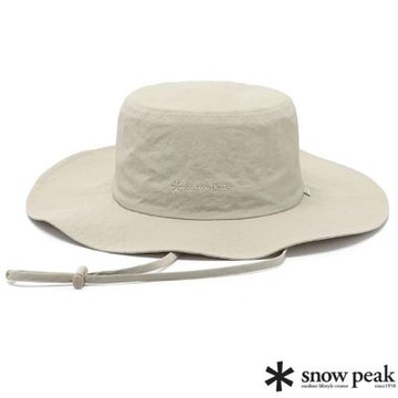 【Snow Peak SK】男女 中性款Cample寬邊帽.圓盤帽.大盤帽_SKS25ZUCHA19 LE 淺米