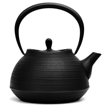 壱鑄堂 南部鐵器 鐵瓶 鐵壺 刷痕1.3L 黑色 日本製 IH對應