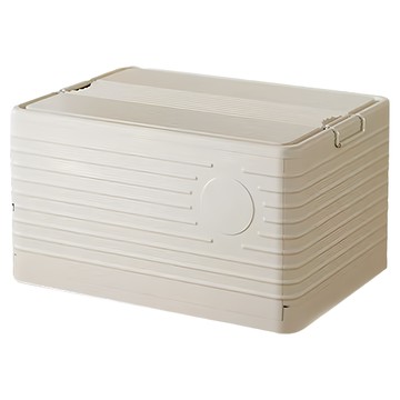 FAmILyLIFE 生活 上開式多功能 附輪 可疊加 折疊收納箱  240L  米白色  1個