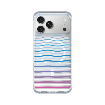 iPhone 17 Pro Max ClearX (MagSafe 兼容) 冰透藍 - Ocean Collection: Let's Sea 海洋系列：一路向海 - 海波交響（潮間帶）