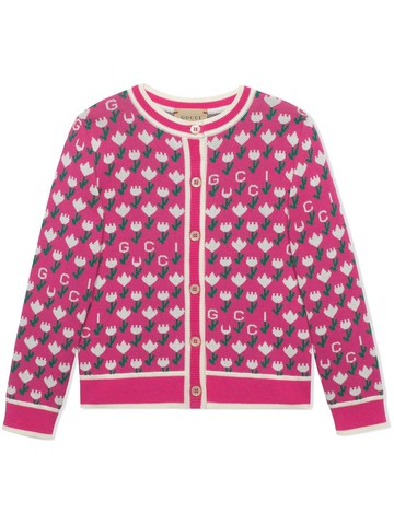 GUCCI CHILDREN flower jacquard dress Girl