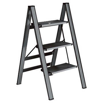 收納部屋 鋁合金三步梯 無扶手 輕巧耐用 三層踏板設計 防滑安全  45 x 5 x 87cm  1個