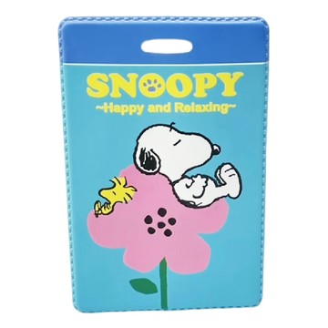收納王妃 SNOOPY 小日子 直式雙層證件套 6個  藍花朵  7 x 11cm  1組