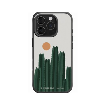 iPhone 16 Pro SolidX 黑 - ilovedoodle (Lim Heng Swee) - Cat and Plant - 貓咪仙人掌