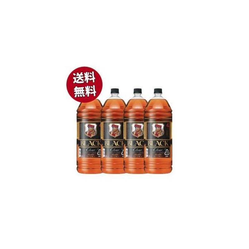 送料無料 4本セット】ブラックニッカ クリア 4000ml×4本 ケース ブレン