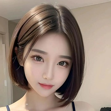 假髮女 短髮女 時尚中分短直髮 修臉減齡韓版假髮 中分假髮 中分八字劉海假髮