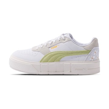 Puma Cali Court Embroidery Wns 女鞋白綠色運動厚底增高休閒鞋