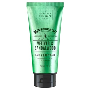 Scottish Fine Soaps 能量二合一 洗髮沐浴露 檀木香根草 200ml  1件