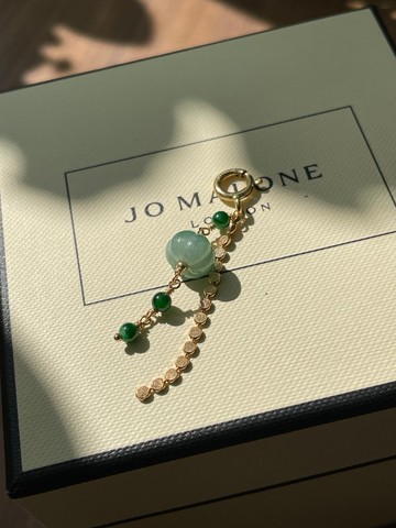 隨意扣10//天然翡翠A貨 綠翠 美國14KGF配飾 隨意扣