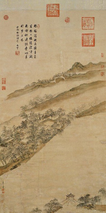 仿古畫 復制 絹本 畫心 清 董邦達 西湖-柳浪聞鶯 60-124厘米