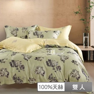 【貝兒居家生活館】60支100%天絲四件式兩用被床包組 裸睡系列 (雙人/和風清露綠)