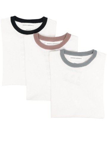 extreme cashmere - n°340 Clark T-shirt (pack of three) - unisex - Cotton/Cashmere - One Size - White