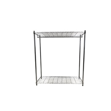 我塑我形 120 x 45 x 120 cm MIT耐重萬用鐵力士鍍鉻二層架 - 含衣桿 收納架 置物架 鐵力士架