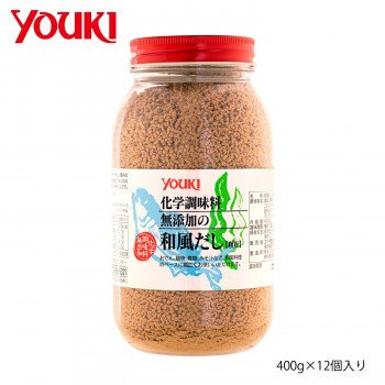 YOUKI ユウキ食品 化学調味料無添加の和風だし 400g×12個入り 212668