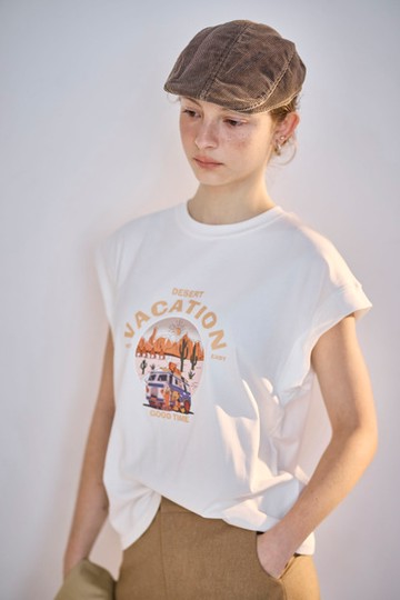 渡假風印花短袖T恤