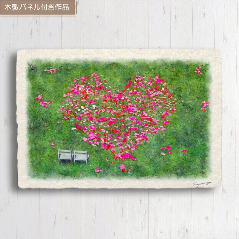 山田新一『薔薇』油彩画