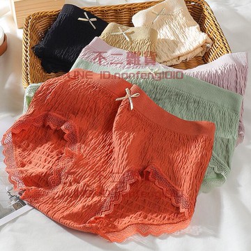 2條裝 薄款內褲女純棉襠抗菌透氣無痕莫代爾全棉三角女褲中腰蕾絲短褲夏【不二雜貨】