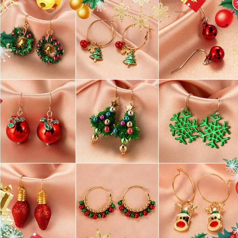 デリカビーズピアス クリスマスピアス 【雪だるま】 ピアス