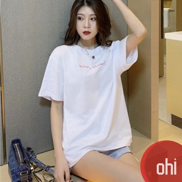 【ohi】寬鬆款短袖T恤 女韓版 ins潮學生上衣 網紅超火短袖T恤 打底上衣 女生衣服 GTM1734