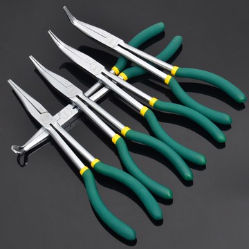 得威斯尖嘴鉗子 11寸加長柄尖嘴鉗 尖咀鉗彎嘴鉗長嘴鉗 彎咀鉗子