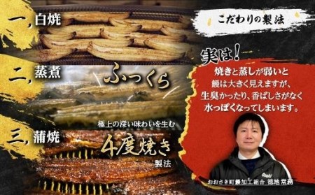 おおさきうなぎ鹿児島県産うなぎ長蒲焼4尾（全3回）合計12尾