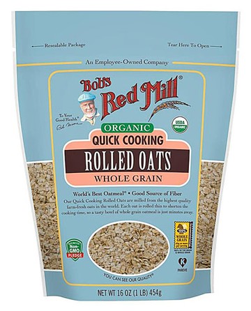 Bob's Red Mill Organic Rolled Oats - Quick Cooking 16 oz