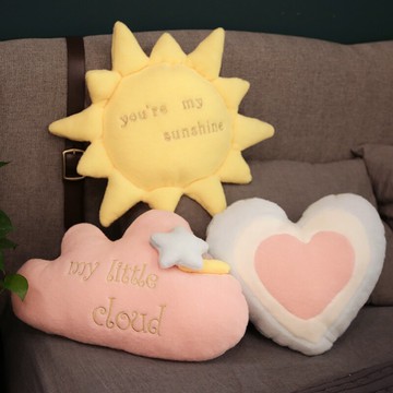 ins風星星可愛抱枕愛心沙發床上少女床頭網紅靠墊辦公室靠枕定制