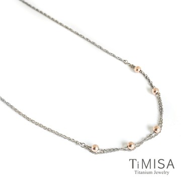 TiMISA 純鈦美學《珍心如意-玫瑰金》純鈦項鍊
