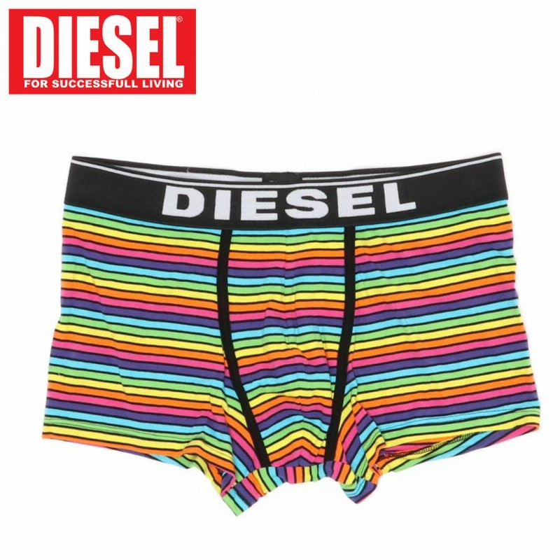 DIESEL ディーゼル ボクサーパンツ マルチカラー ボーダー ロゴ