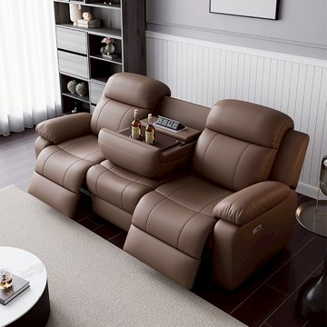 快速出貨/全館免運 零靠墻頭等太空電動艙真皮多功能沙發家庭影院小戶型客廳三人組合