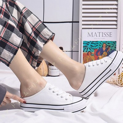 楽ちん スニーカー レディース 歩きやすい 靴 クロッグ スリッポン サボ フラット シューズ かかとなし レースアップ キャンバス 可愛い ぺたんこ カジュアル 通販 Lineポイント最大get Lineショッピング