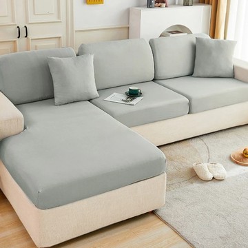 涼感新科技彈力冰絲沙發套  常規L三人(50~65 x 110~150 x 5~20cm)  淺灰色  1個