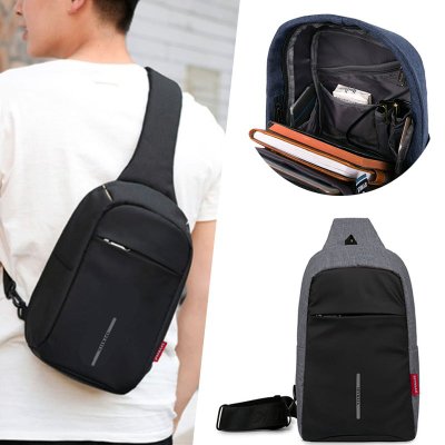 Ra Spywalk保證正品單肩包usb充電胸包斜背包防盜包共2色 Yahoo奇摩拍賣 Line購物