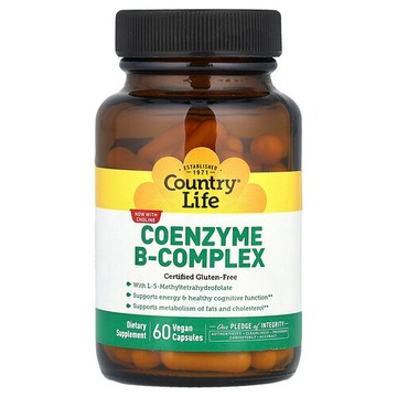Country Life, 輔酶維生素 B 複合物膠囊，60 粒全素膠囊