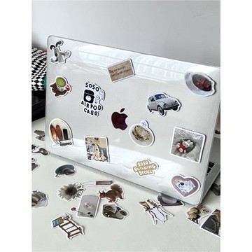 凝夏適用居家漫游蘋果macbookair保護殼mac筆記本2024款電腦pro套macpro14寸13簡約airm2透明M1配件硬16mbp15