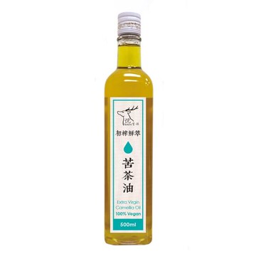 悅生活--極鮮 嘉義梅山三道過濾冷壓苦茶油王 ω-9 83% 500ml/瓶(梅山苦茶油 大果 小果 山茶花油 茶花籽油)