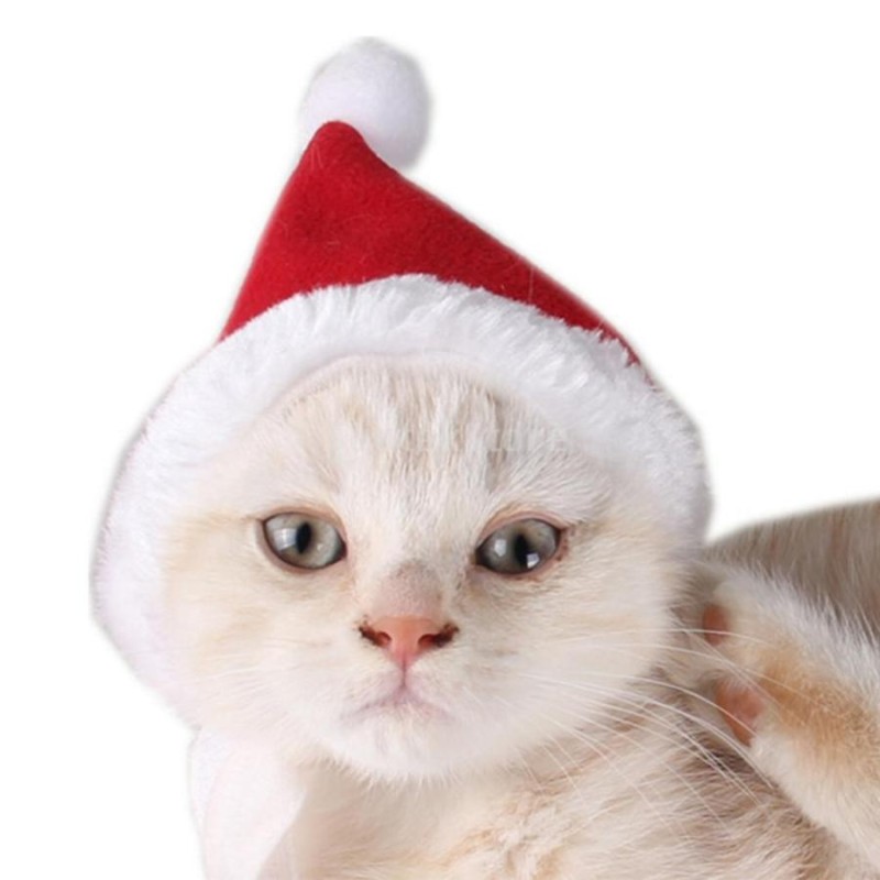 全3サイズ 調節可能 ペット 犬 猫 クリスマスサンタ 帽子 スカーフ