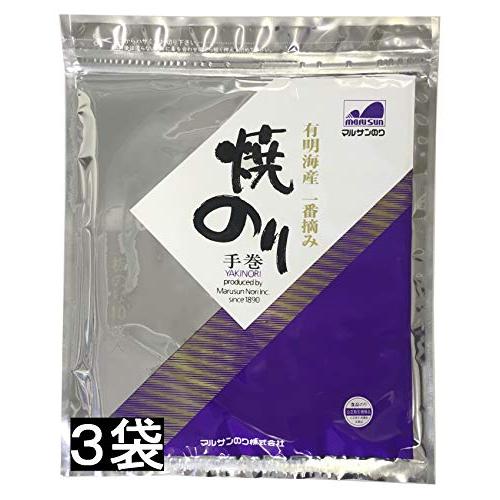 マルサンのり　有明海産一番摘み 焼海苔　全型30枚入(10枚入×3袋)