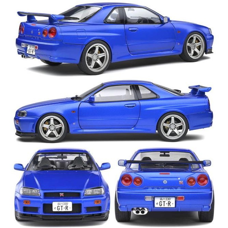 SOLIDO 1/18 日産 スカイライン R34 GT-R ニスモホイールVer. ブルー