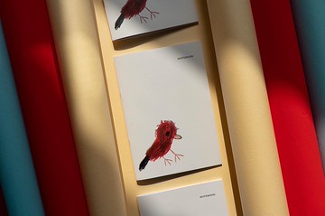 童趣插畫 爆炸頭鳥 筆記本