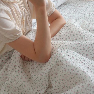 [韓國 Habby&Deco] Annecy雪波紋夏季被單-文青粉/文青藍