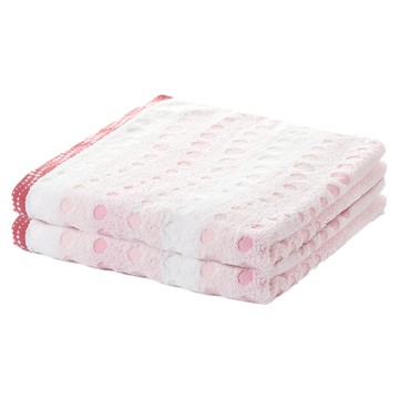 hiorie 日本桃雪 今治水泡泡毛巾2件組  1組  日光粉