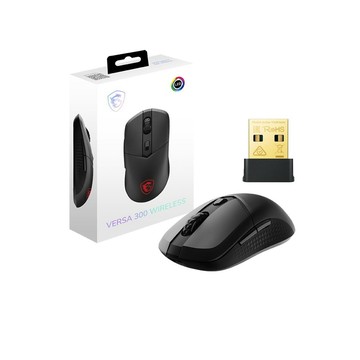 MSI VERSA 300 W 超輕量無線電競滑鼠 (+迷你型 Wi-Fi 藍牙無線網卡)