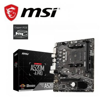 微星 A520M-A PRO 主機板+海盜 D4 16G*2/3600 RGB RS 黑 復仇者