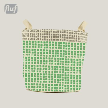 小收納兩用袋【小點點青草綠】-加拿大Fluf有機棉
