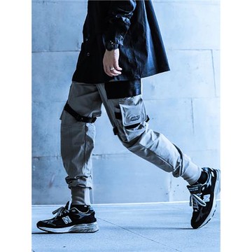 ENSHADOWER隱蔽者二代傘兵束腳褲男潮牌直筒寬松飄帶機能工裝褲子