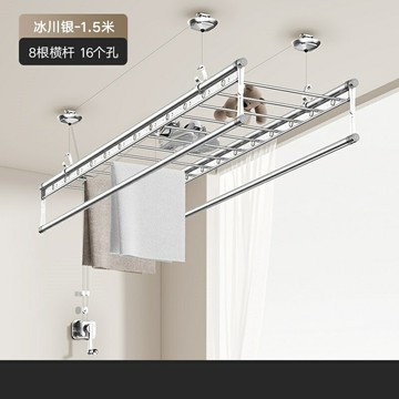 手動升降晾衣架  家用晾衣桿 陽台晾衣桿 升降晾衣架陽台手搖器晾衣桿神器雙桿家用自動頂裝手動曬衣架涼衣【MJ25487】