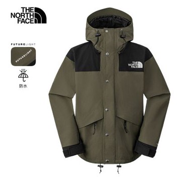 The North Face 官方旗艦 北面經典1986男款綠黑拼接FUTURELIGHT防水納米殼衝鋒衣｜8AKJBQW 外套
