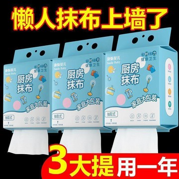 壁掛式抹布  懶人抹布  廚房紙巾 吸油紙 一次性懶人抹布 乾溼兩用 不沾油抹布 一次性洗碗布 廚房抹布 拋棄式抹布
